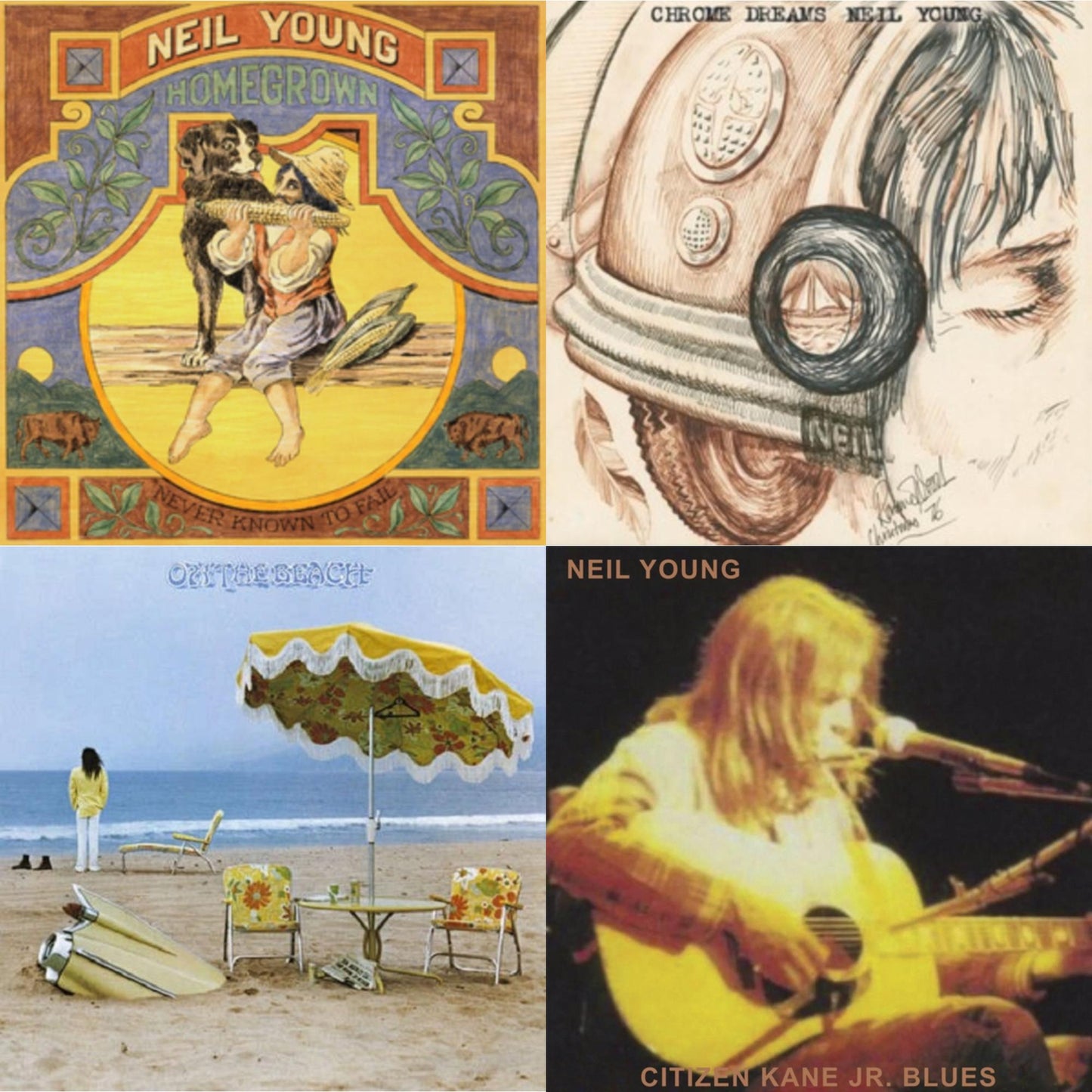 Chrome Dreams (2LP) & Citizen Kane Jr. Blues 1974 (Live At The Bottom Line) & Homegrown & On The Beach