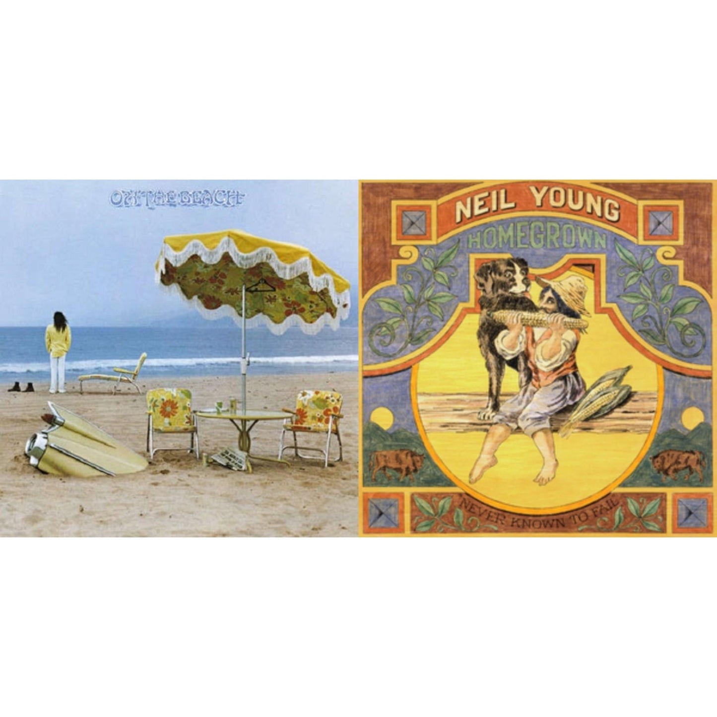 Neil Young - Homegrown & On The Beach - LP Vinyl Bundle