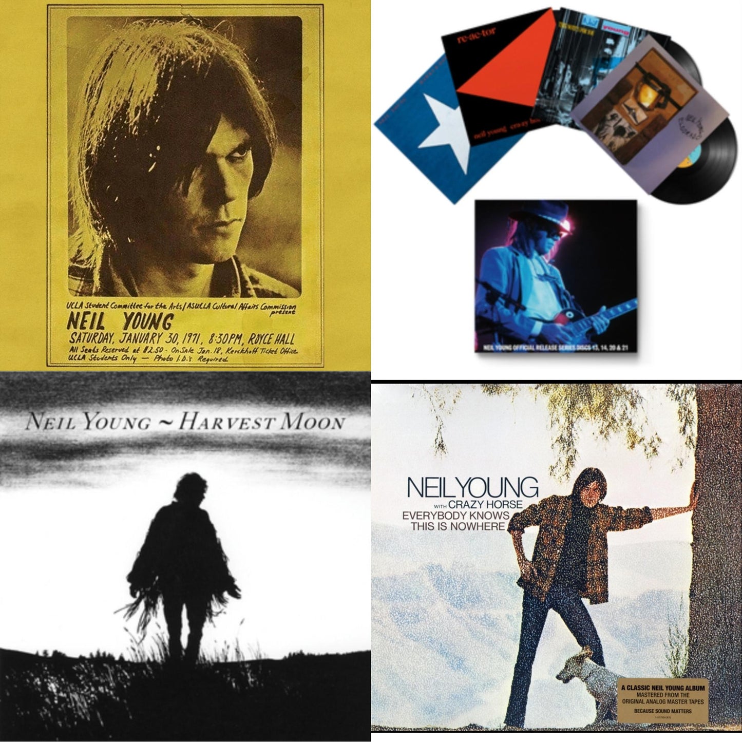 Royce Hall 1971 & Official Release Series Discs 13, 14, 20 & 21 & Harvest Moon (2LP) & Everybody Knows This Is Nowhere