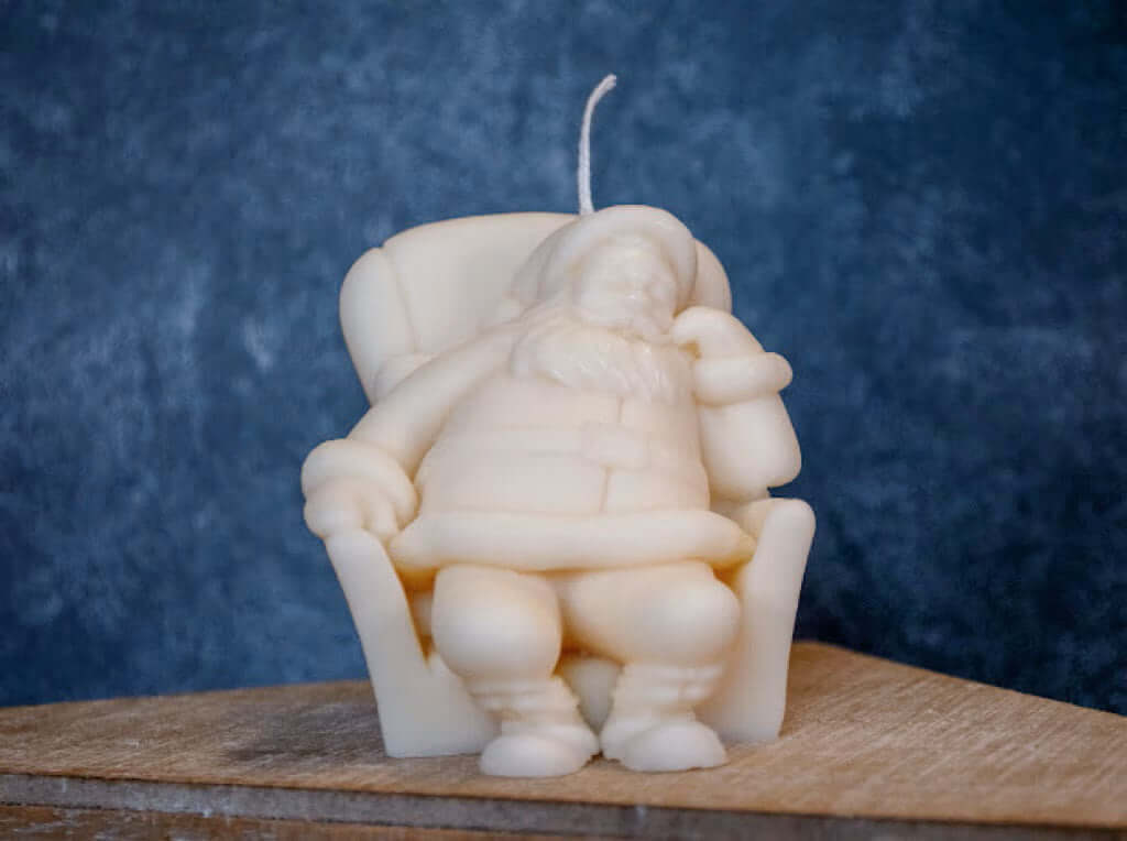 Napping Santa Candles for a Cozy Holiday Atmosphere