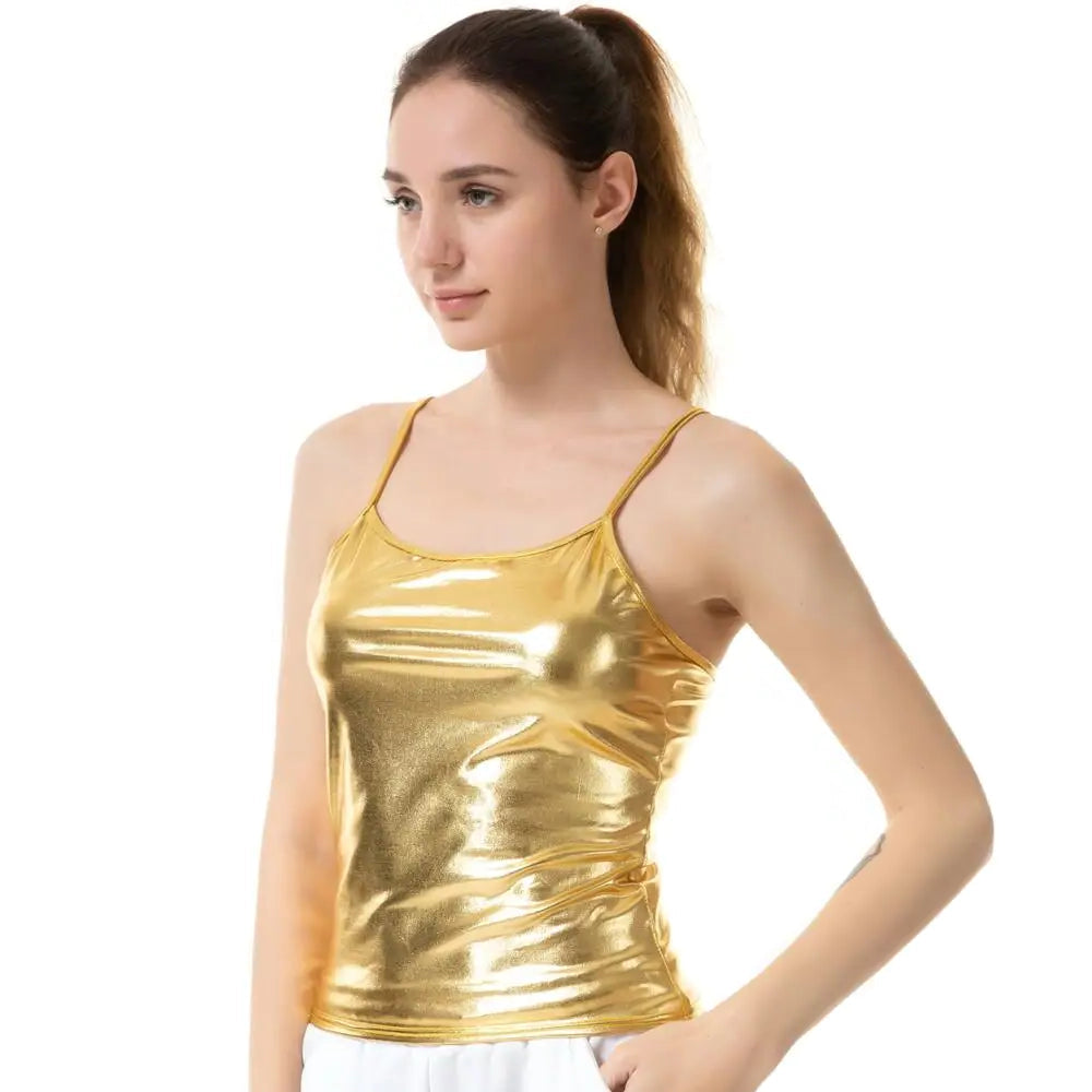 “Neon Venom” Metallic Camisole – High-Shine Party Tank for Women - Premium top from dsers - Just $27.99! Shop now at Lizard Vigilante