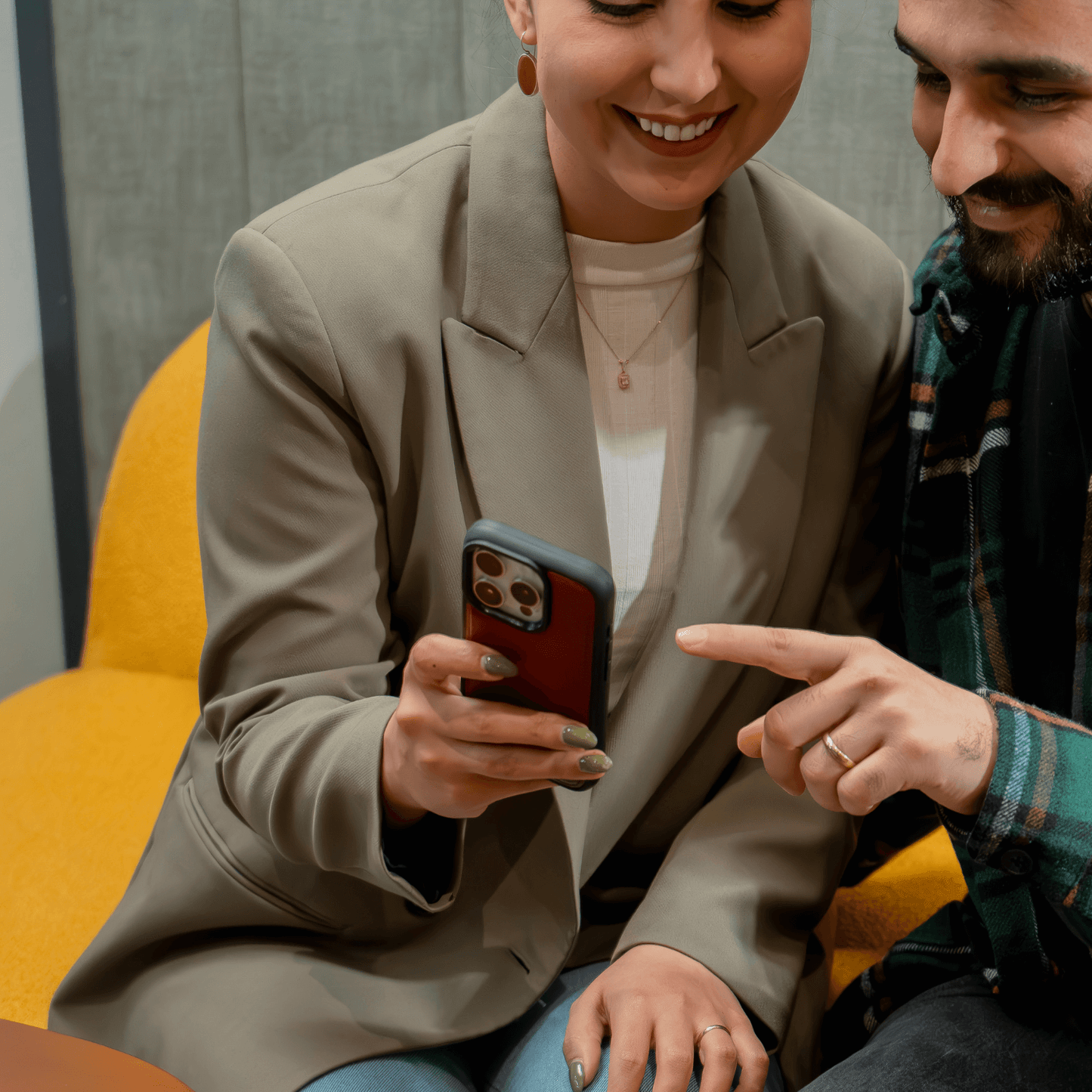 iPhone 16 Series Brown Leather Wallet Case - New York