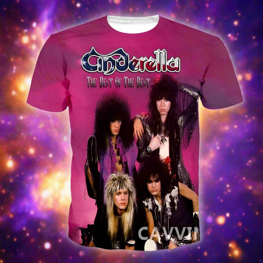 New Fashion Women/Men's 3D Print  Cinderella  Rock  Casual T-shirts  Hip Hop Tshirts Harajuku Styles Tops Clothing - Premium  from Lizard Vigilante - Just $7.99! Shop now at Lizard Vigilante