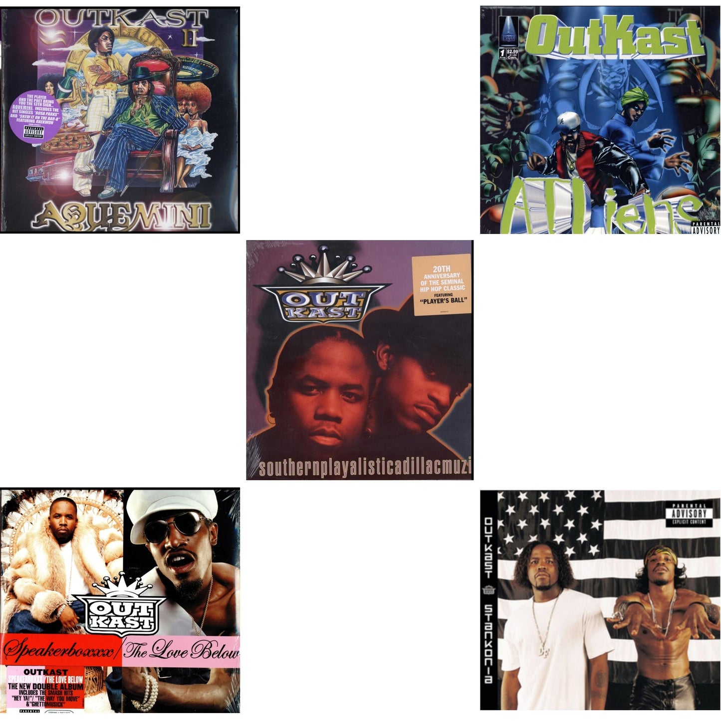Atliens & Aquemini & Stankonia & Speakerboxxx / Love Below & Southernplayalisticadillacmuzik