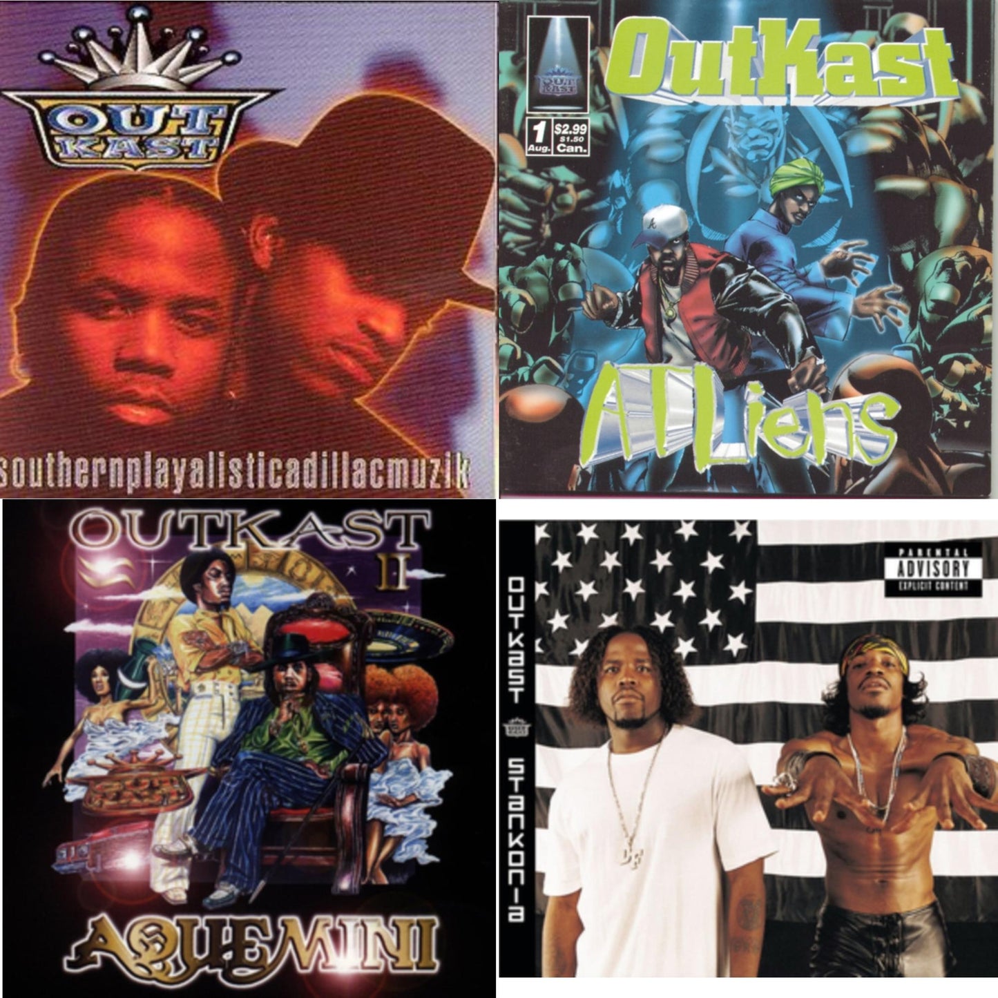 Southernplayalisticadillacmuzik & Atliens & Aquemini & Stankonia