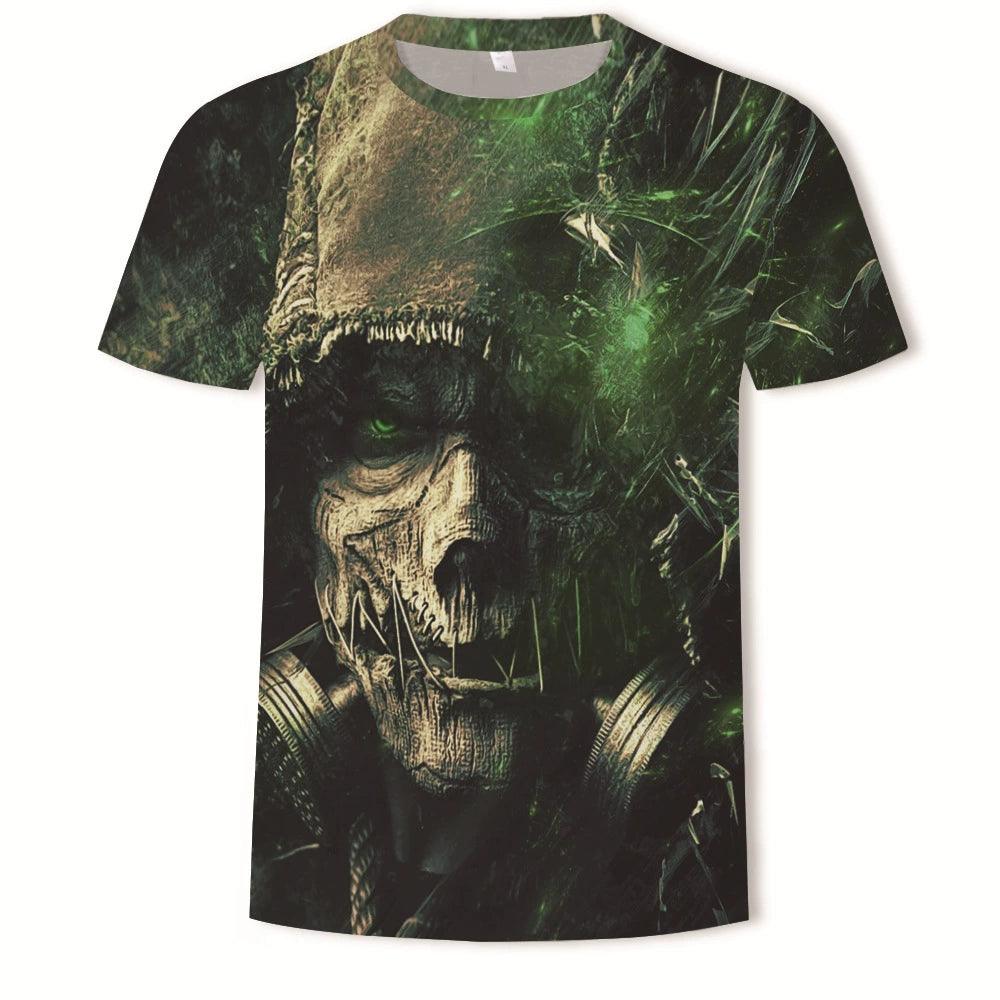 KISS Skull Print Slim Fit Crewneck T-Shirt - Popular Short Sleeve Tee - Premium t-shirt from Lizard Vigilante - Just $22.99! Shop now at Lizard Vigilante