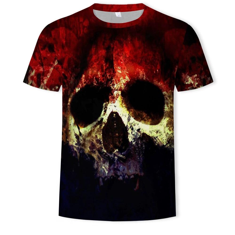 KISS Skull Print Slim Fit Crewneck T-Shirt - Popular Short Sleeve Tee - Premium t-shirt from Lizard Vigilante - Just $22.99! Shop now at Lizard Vigilante