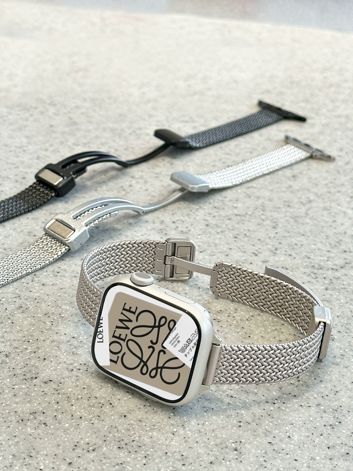 Elegant Stainless Steel Apple Watch Band with Wheat Magnetic Buckle Strap - Premium watchband from Lizard Vigilante - Just $19.99! Shop now at Lizard Vigilante