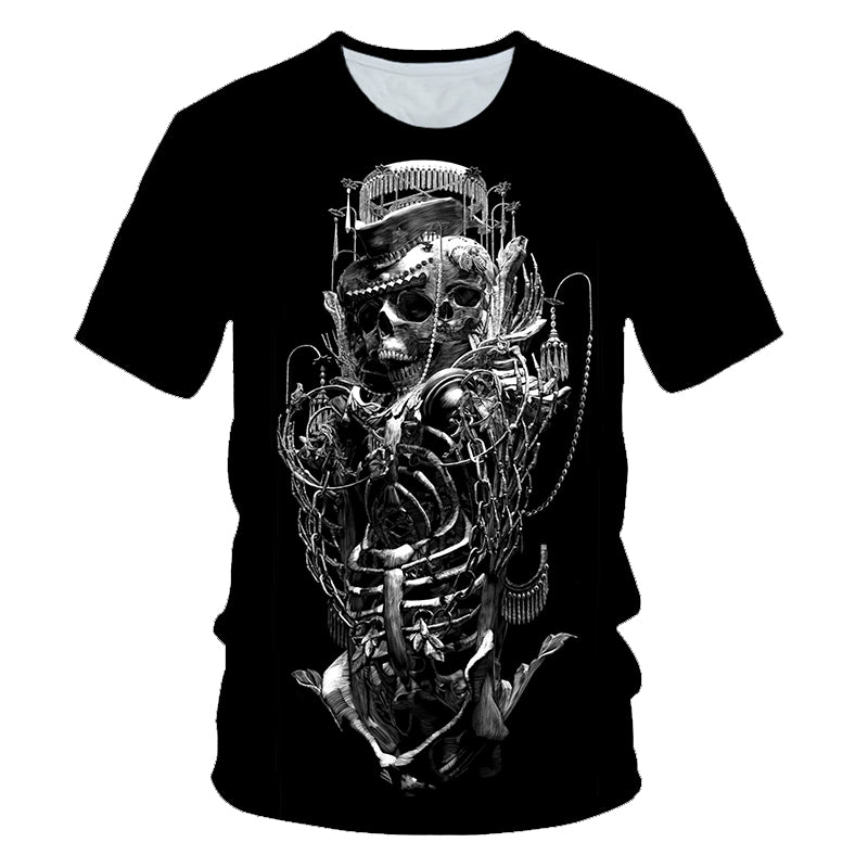 3D Skull Print Large Size Short Sleeve 3D Skull Print Plus Size Short Sleeve - Premium T-shirt from Lizard Vigilante - Just $23.99! Shop now at Lizard Vigilante