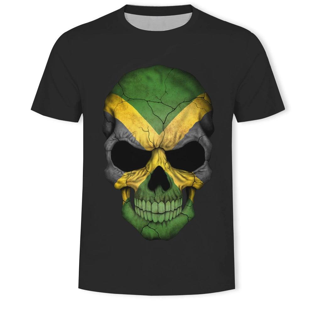 KISS Skull Print Slim Fit Crewneck T-Shirt - Popular Short Sleeve Tee - Premium t-shirt from Lizard Vigilante - Just $22.99! Shop now at Lizard Vigilante