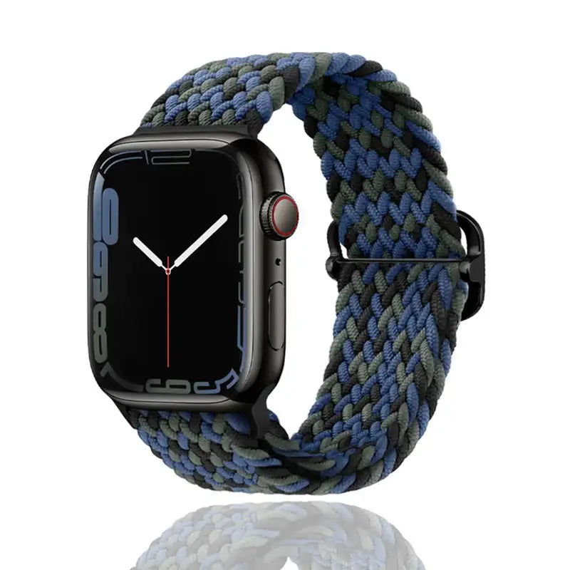Metal Magnetic Buckle Nylon Braided Stretch Strap