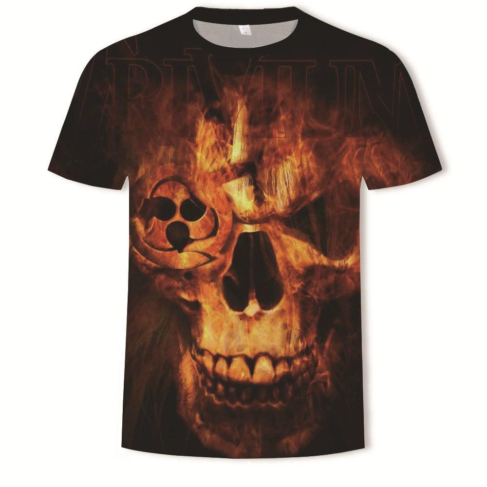 KISS Skull Print Slim Fit Crewneck T-Shirt - Popular Short Sleeve Tee - Premium t-shirt from Lizard Vigilante - Just $22.99! Shop now at Lizard Vigilante