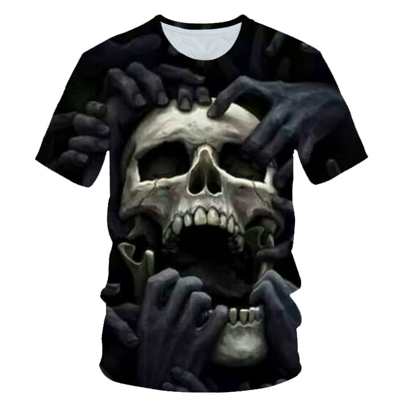 3D Skull Print Large Size Short Sleeve 3D Skull Print Plus Size Short Sleeve - Premium T-shirt from Lizard Vigilante - Just $23.99! Shop now at Lizard Vigilante