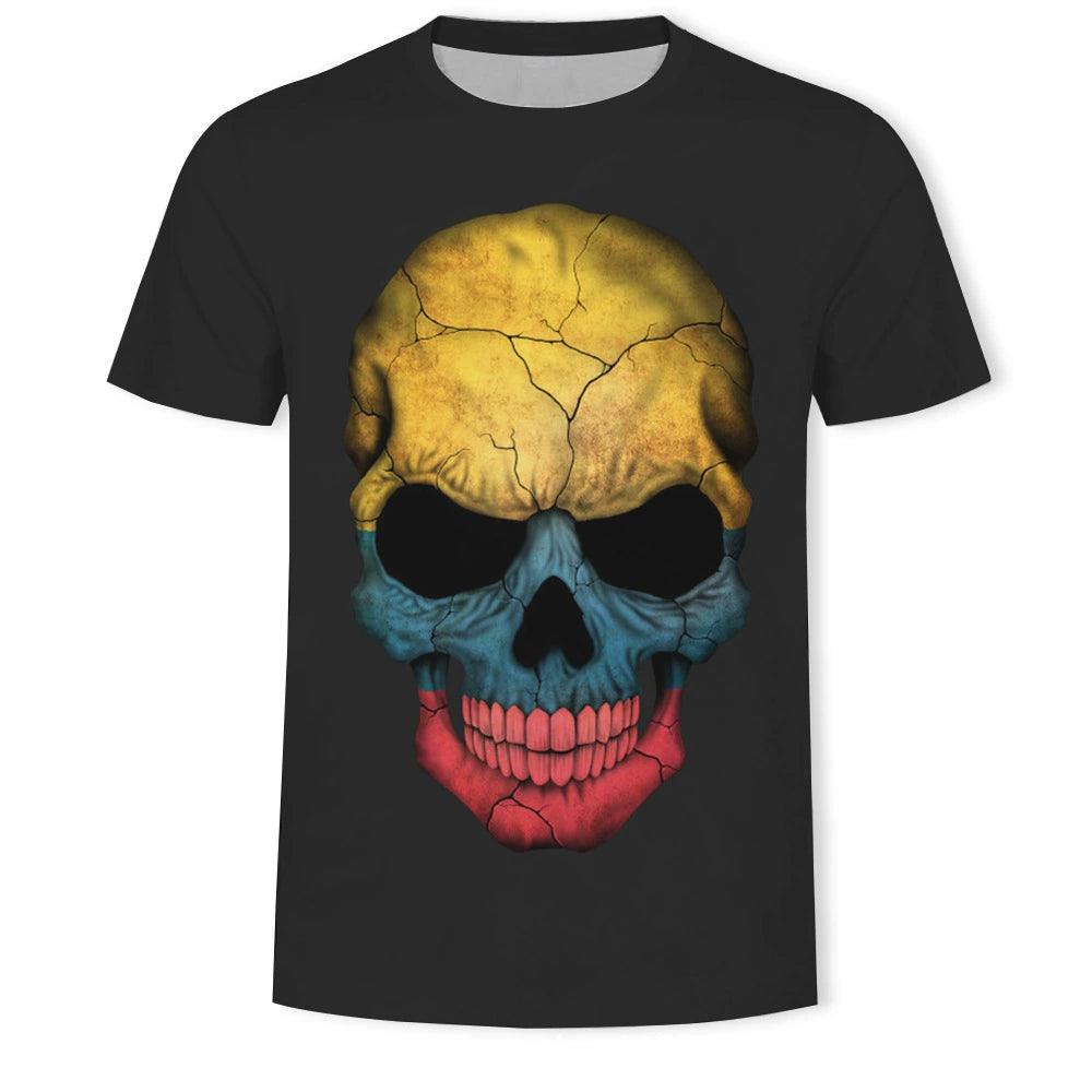 KISS Skull Print Slim Fit Crewneck T-Shirt - Popular Short Sleeve Tee - Premium t-shirt from Lizard Vigilante - Just $22.99! Shop now at Lizard Vigilante