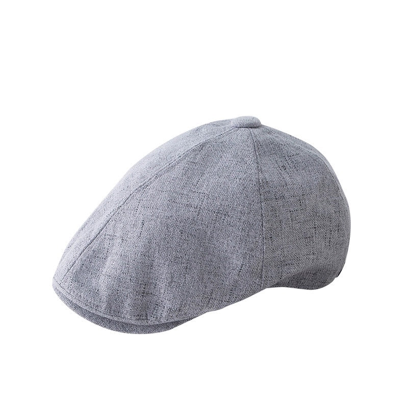 Vintage Super Comfortable Autumn Winter Retro Beret Hat - Stylish Linen Dome Hat for Men and Women, Neutral Color, Short Eaves, Light and Breezy for All Seasons - Premium beret from Lizard Vigilante - Just $31.08! Shop now at Lizard Vigilante