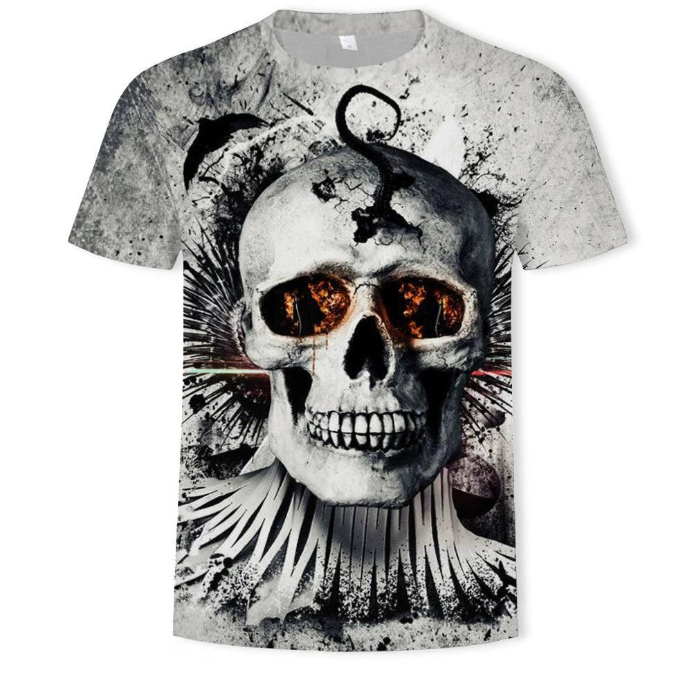 KISS Skull Print Slim Fit Crewneck T-Shirt - Popular Short Sleeve Tee - Premium t-shirt from Lizard Vigilante - Just $22.99! Shop now at Lizard Vigilante