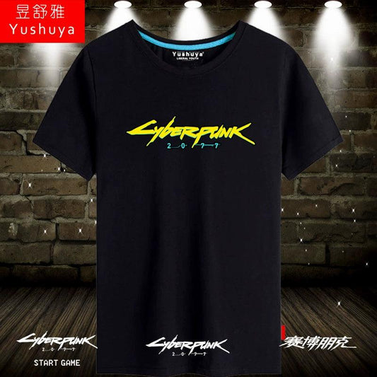 CYBERPUNK 2077 Men Women Clothes Short Sleeve T-Shirt - Premium T-shirt from Lizard Vigilante - Just $21.99! Shop now at Lizard Vigilante