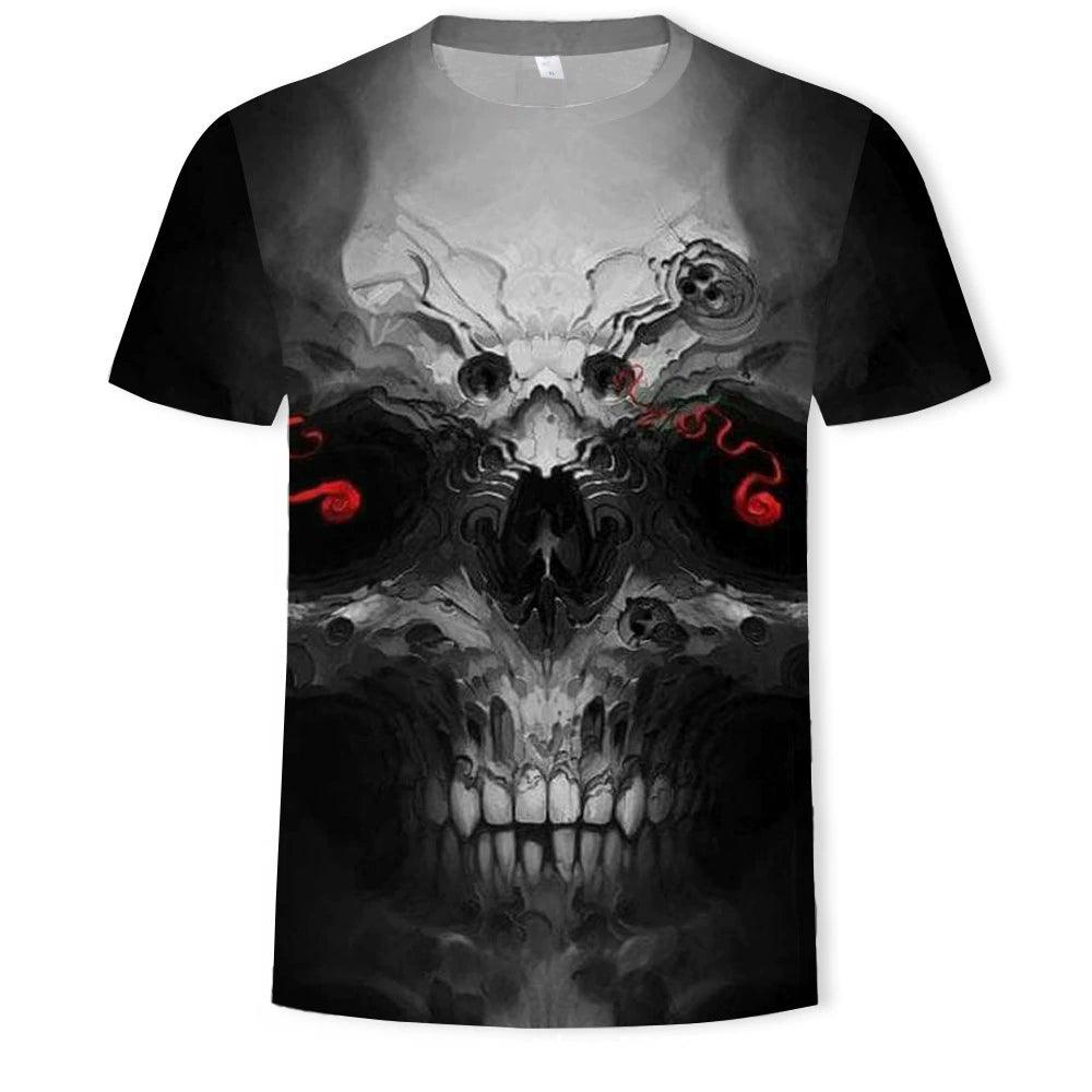 KISS Skull Print Slim Fit Crewneck T-Shirt - Popular Short Sleeve Tee - Premium t-shirt from Lizard Vigilante - Just $22.99! Shop now at Lizard Vigilante