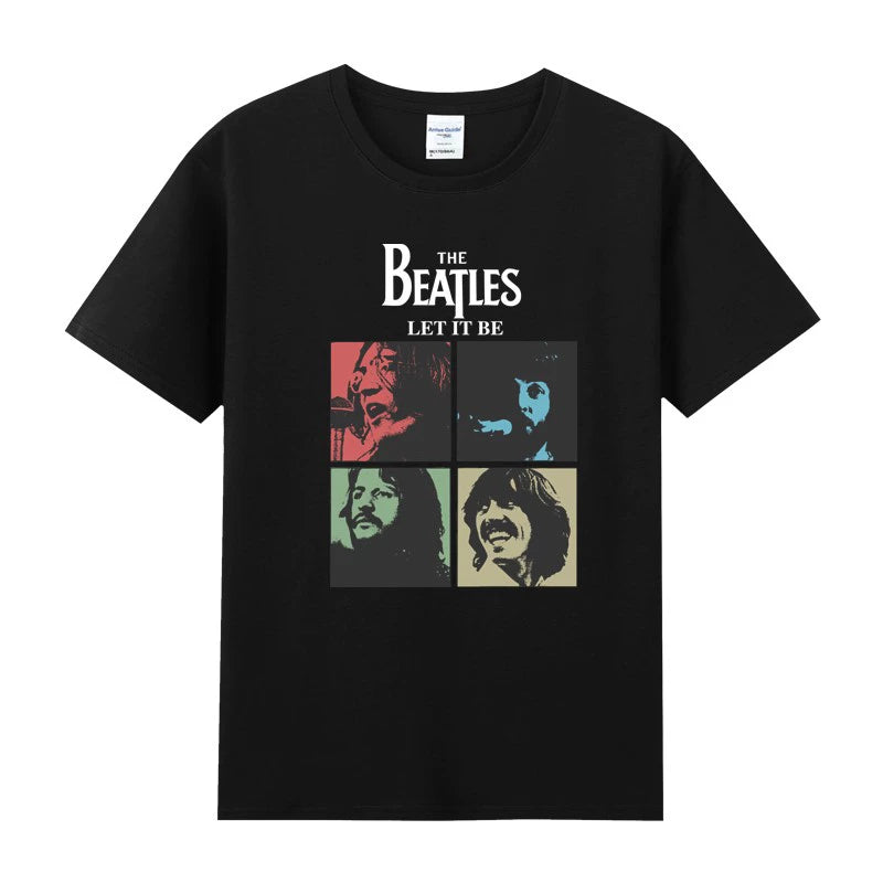 The Rock Band Short Sleeve T-Shirt Beatles Lennon Summer Tee Shirt - Lizard Vigilante