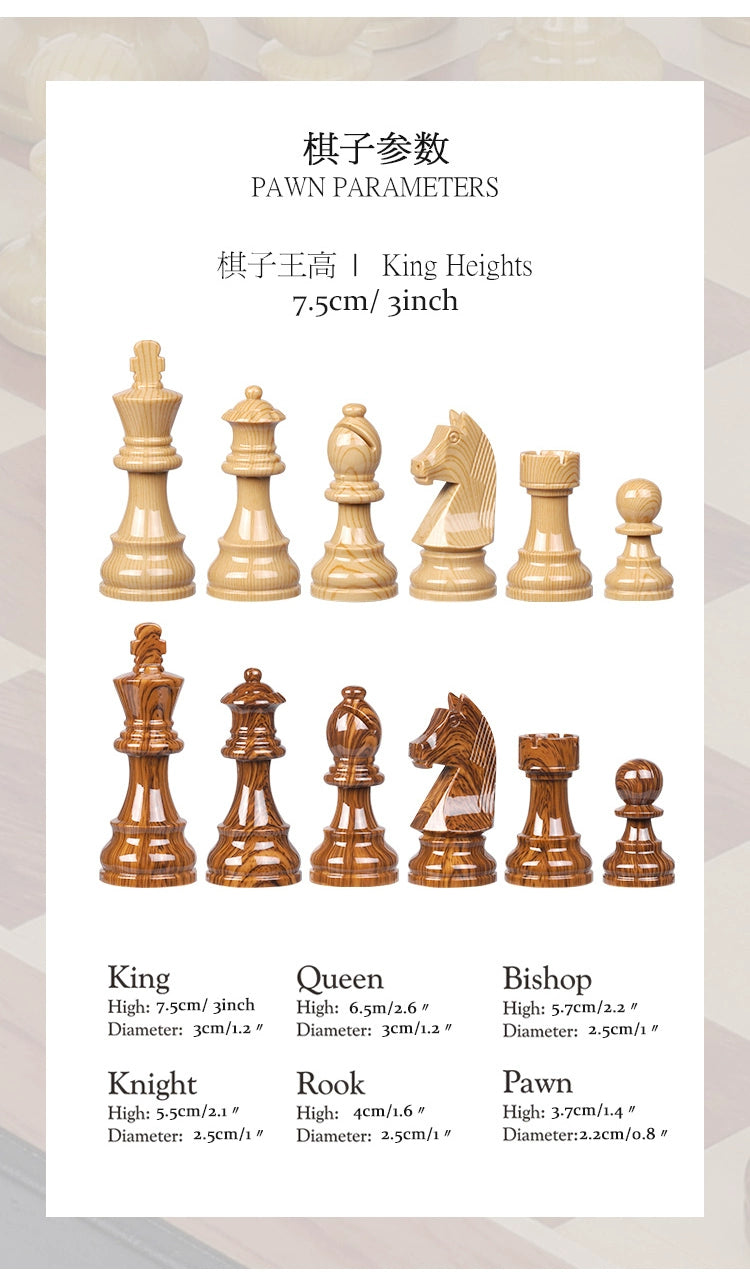 Heavy Hitter Classic Chess Set – Foldable Nonmagnetic Game Board with Weighted Luxury Resin Pieces (King 7.5cm) - Premium chess set from dsers - Just $115.99! Shop now at Lizard Vigilante