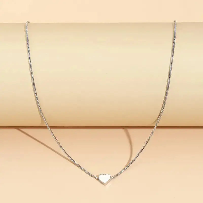 Fashion Snake Bones Chain Love Pendant Necklace