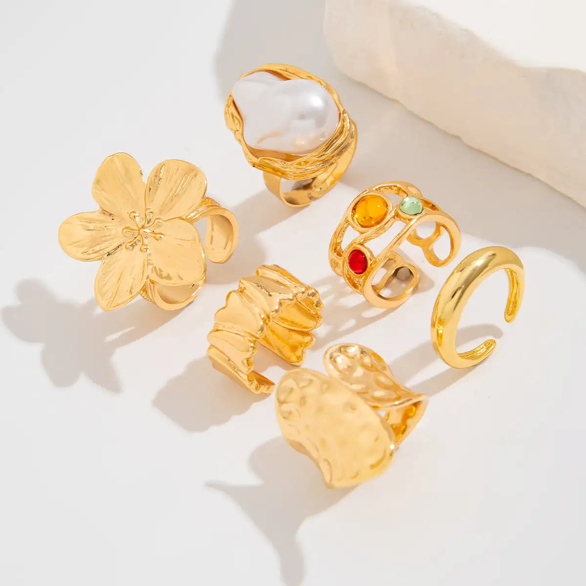 French Style Baroque Pearl Ring