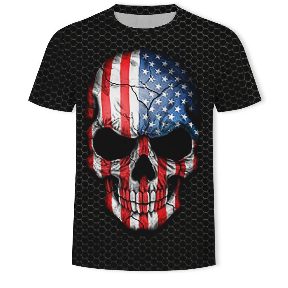 KISS Skull Print Slim Fit Crewneck T-Shirt - Popular Short Sleeve Tee - Premium t-shirt from Lizard Vigilante - Just $22.99! Shop now at Lizard Vigilante