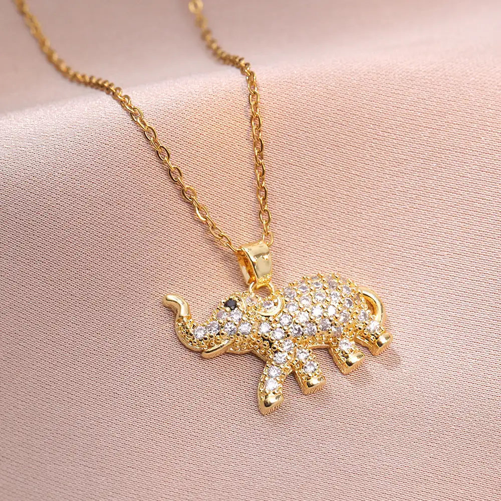 European And American Personalized Fashion Zircon Animal Necklace