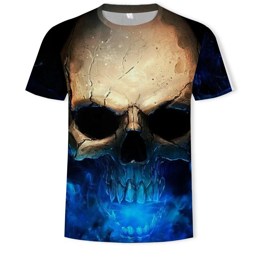 KISS Skull Print Slim Fit Crewneck T-Shirt - Popular Short Sleeve Tee - Premium t-shirt from Lizard Vigilante - Just $22.99! Shop now at Lizard Vigilante