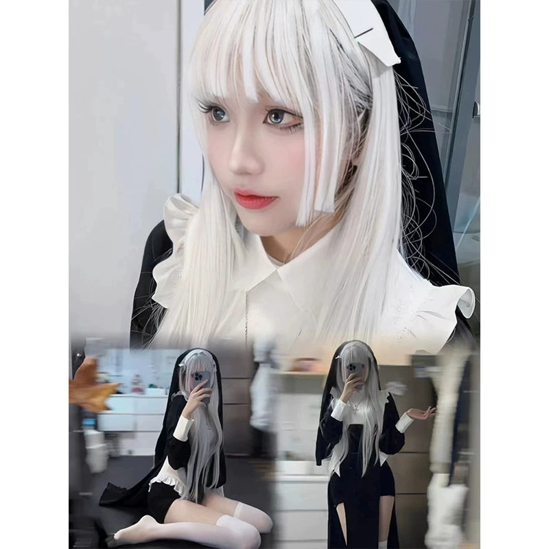 Nun's Outfit Cos Sexy Tight Clothes Cross-Dressing Cosplay Costume Slim Looking Maid Style Dress Pure Desire Plus Size - Premium  from Lizard Vigilante - Just $15.99! Shop now at Lizard Vigilante