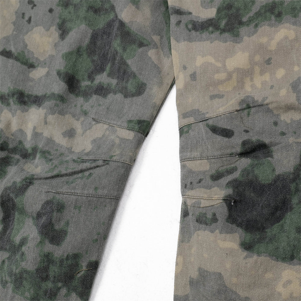 Dimensional Patch Pocket Wide Leg Tie-dye Camouflage Large Pocket Overalls Men