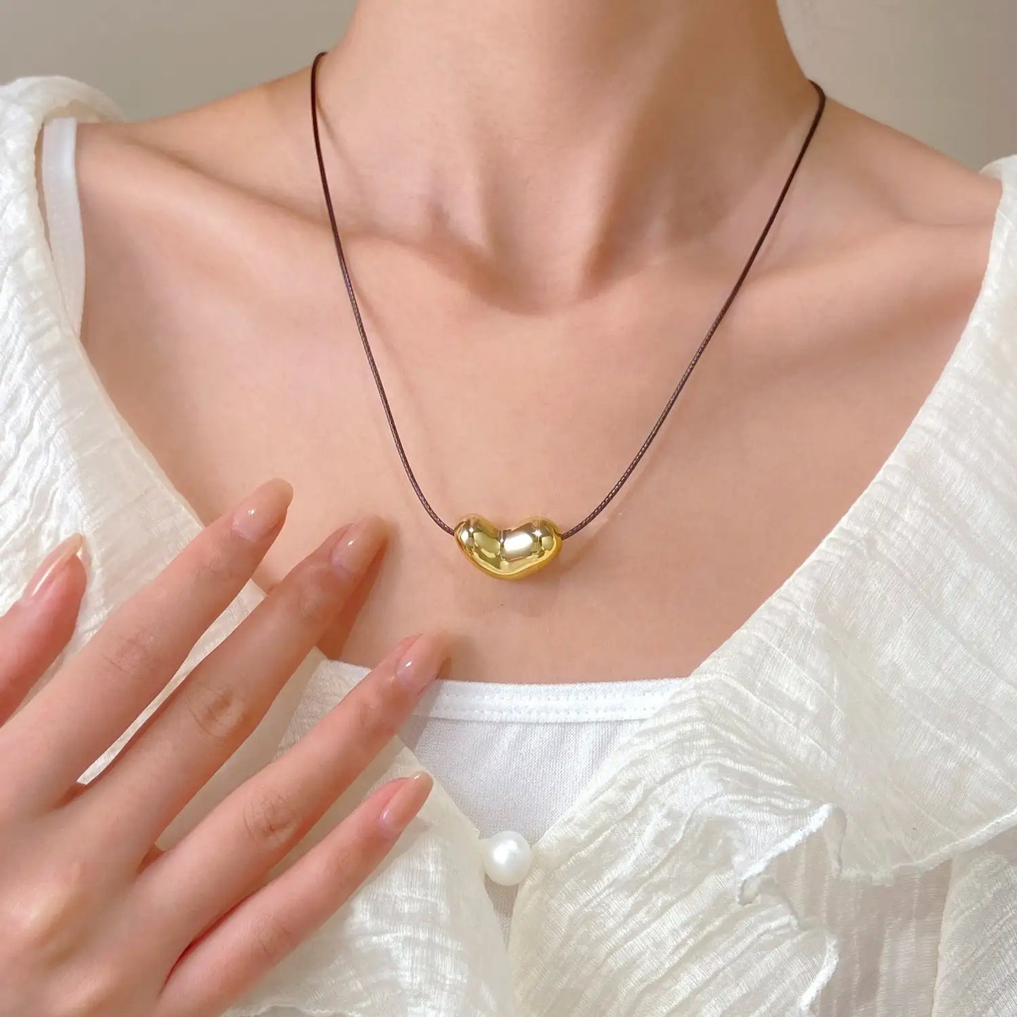 Women's Simple Ball Love Knotted Bracelet Necklace