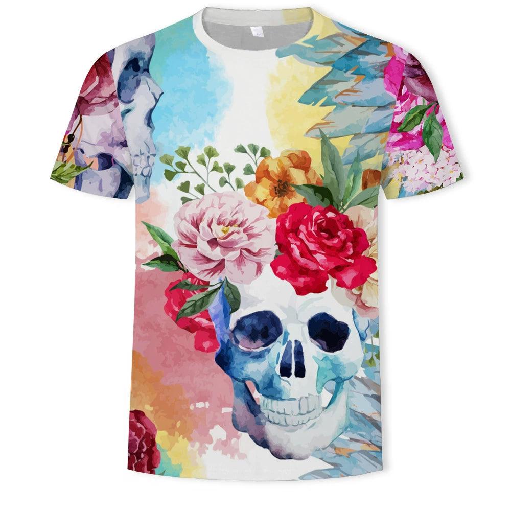 KISS Skull Print Slim Fit Crewneck T-Shirt - Popular Short Sleeve Tee - Premium t-shirt from Lizard Vigilante - Just $22.99! Shop now at Lizard Vigilante