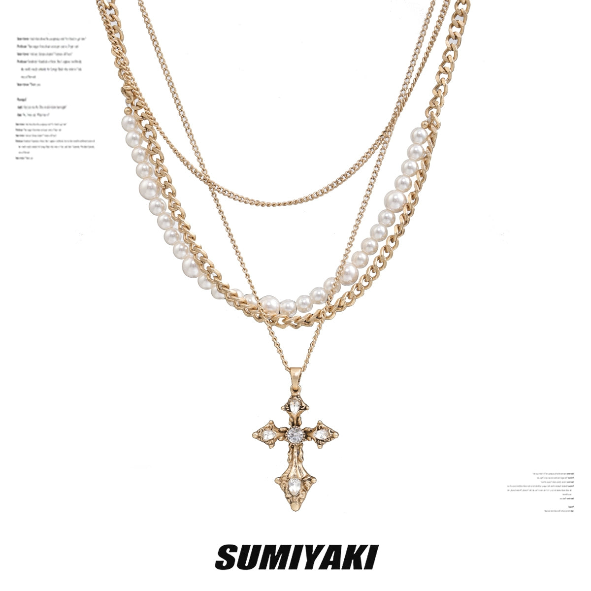 Elegant Sumiyaki Matte Gold Baroque Pearl Sweater Chain – Vintage-Inspired Necklace for Women - Premium necklace from Lizard Vigilante - Just $37.99! Shop now at Lizard Vigilante