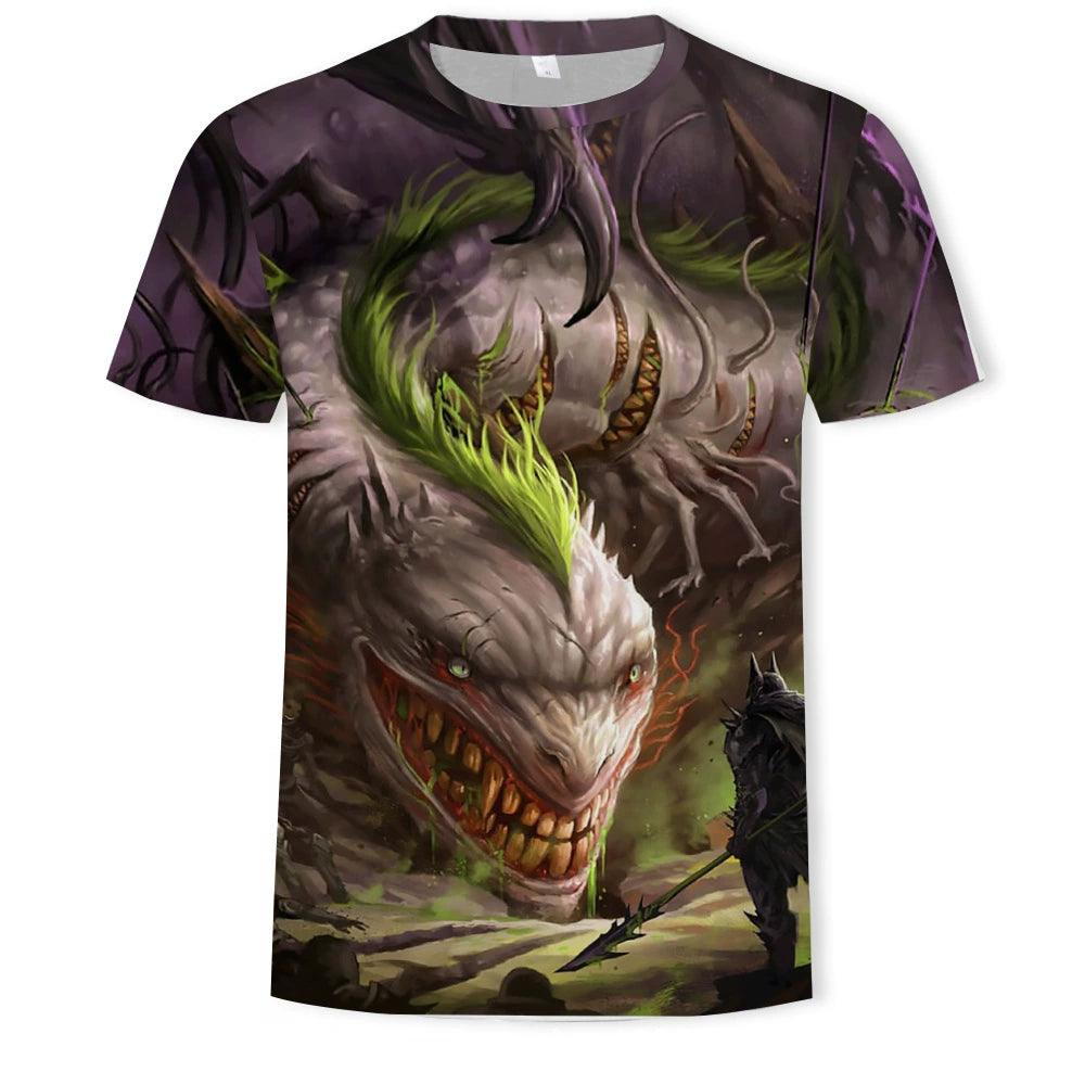 KISS Skull Print Slim Fit Crewneck T-Shirt - Popular Short Sleeve Tee - Premium t-shirt from Lizard Vigilante - Just $22.99! Shop now at Lizard Vigilante