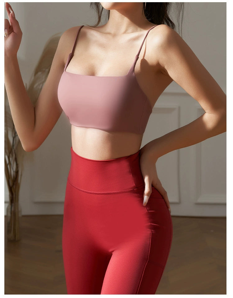 Yoga Grapefruit Meat Backless Bra Sports Intimates - Premium  from Lizard Vigilante - Just $27.99! Shop now at Lizard Vigilante