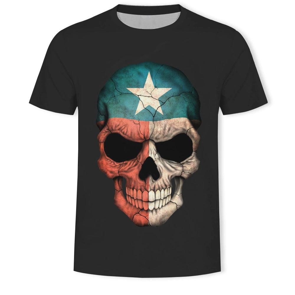 KISS Skull Print Slim Fit Crewneck T-Shirt - Popular Short Sleeve Tee - Premium t-shirt from Lizard Vigilante - Just $22.99! Shop now at Lizard Vigilante