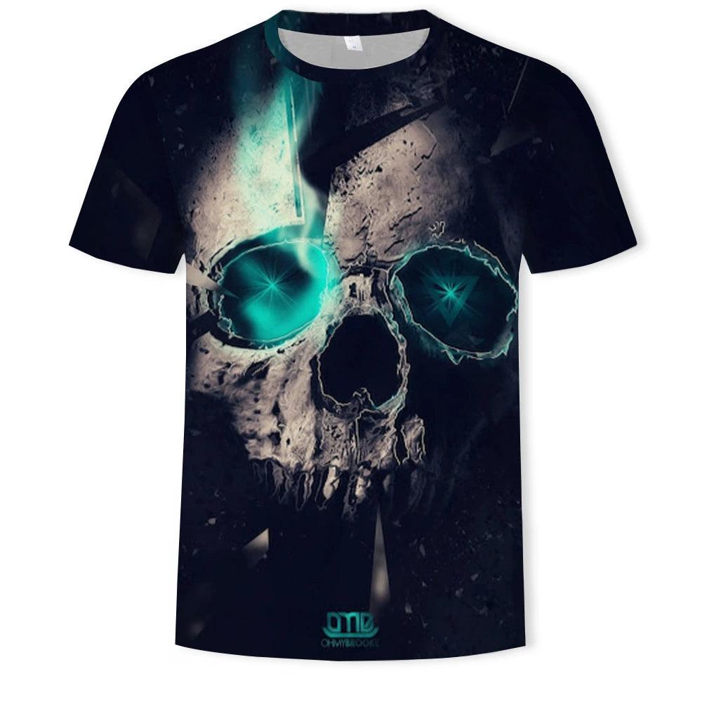 KISS Skull Print Slim Fit Crewneck T-Shirt - Popular Short Sleeve Tee - Premium t-shirt from Lizard Vigilante - Just $22.99! Shop now at Lizard Vigilante