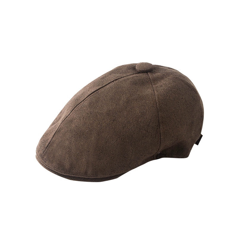 Vintage Super Comfortable Autumn Winter Retro Beret Hat - Stylish Linen Dome Hat for Men and Women, Neutral Color, Short Eaves, Light and Breezy for All Seasons - Premium beret from Lizard Vigilante - Just $31.08! Shop now at Lizard Vigilante