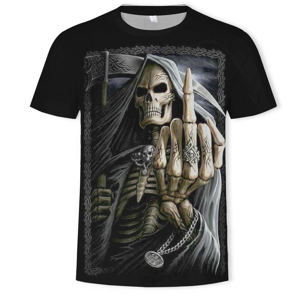 KISS Skull Print Slim Fit Crewneck T-Shirt - Popular Short Sleeve Tee - Premium t-shirt from Lizard Vigilante - Just $22.99! Shop now at Lizard Vigilante