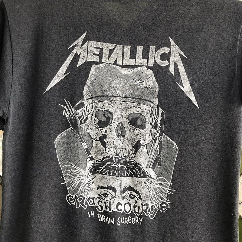 Metallica Band Punk Rock Fashion Brand Short Sleeve Vintage Original T-Shirt Fashion - Lizard Vigilante