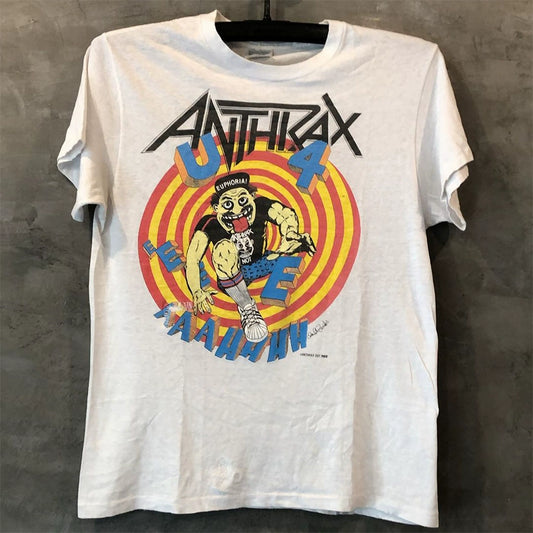 Thrash Band Speed Metal T-shirt Short Sleeve Anthrax - Lizard Vigilante