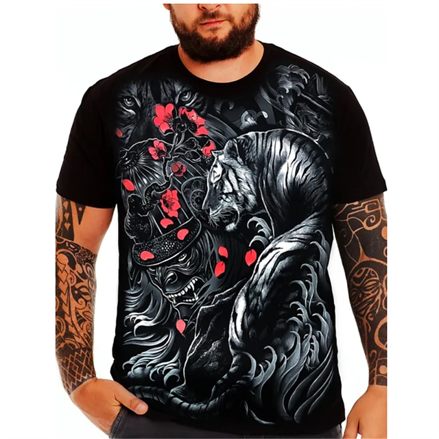 3D Skull Graphic Casual Printed Loose Short Sleeve Top - Premium T-Shirt from Lizard Vigilante - Just $23.39! Shop now at Lizard Vigilante