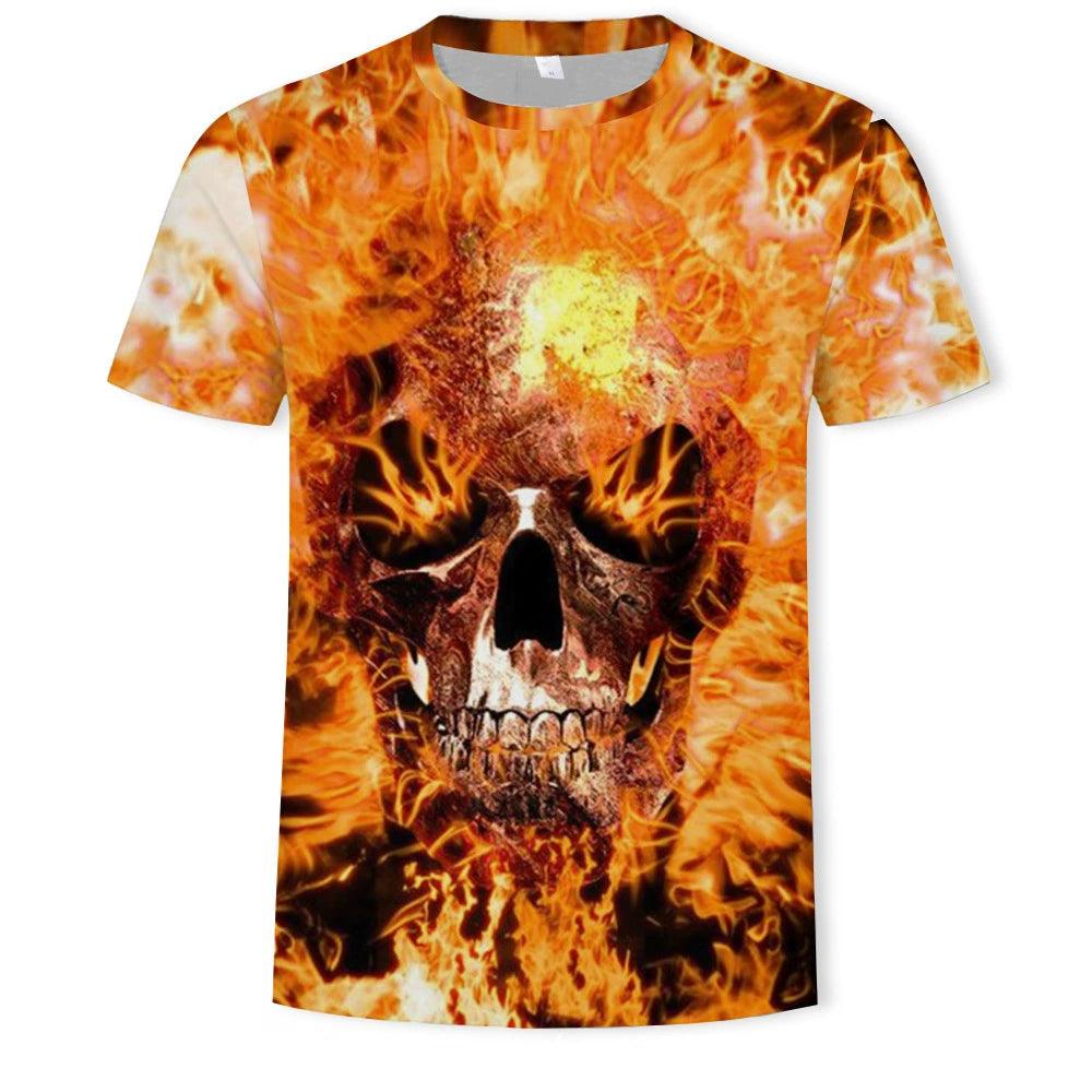 KISS Skull Print Slim Fit Crewneck T-Shirt - Popular Short Sleeve Tee - Premium t-shirt from Lizard Vigilante - Just $22.99! Shop now at Lizard Vigilante