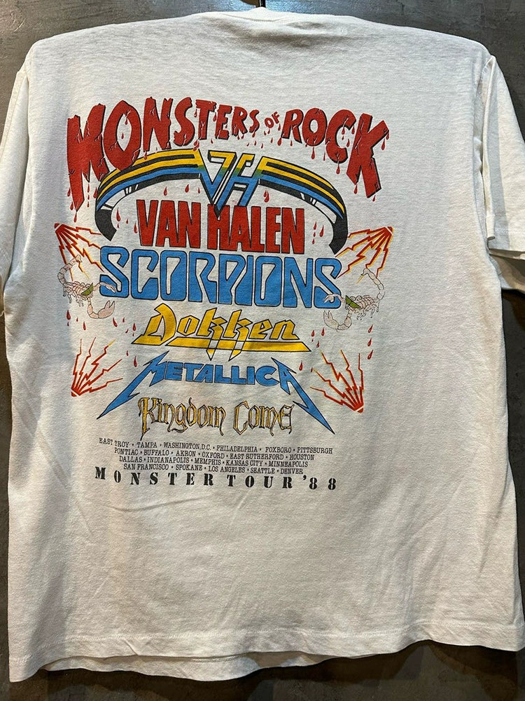 Monsters of Rock Old Metal Rock Band Short Sleeve Vintage American Retro T-shirt Men - Lizard Vigilante