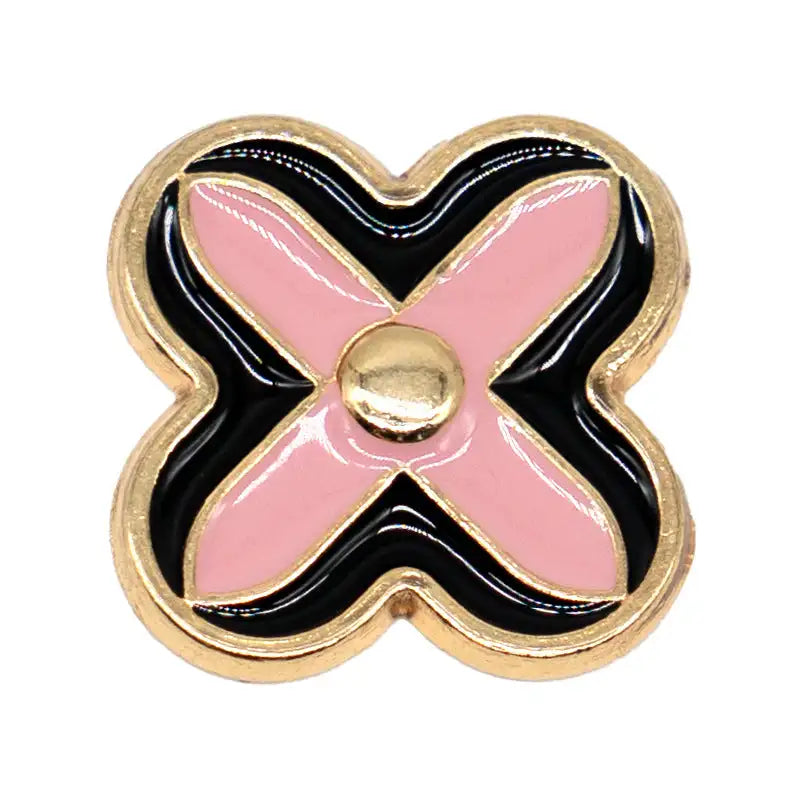 Metal Hole Shoes Flower Shoe Buckle Alloy Pearl