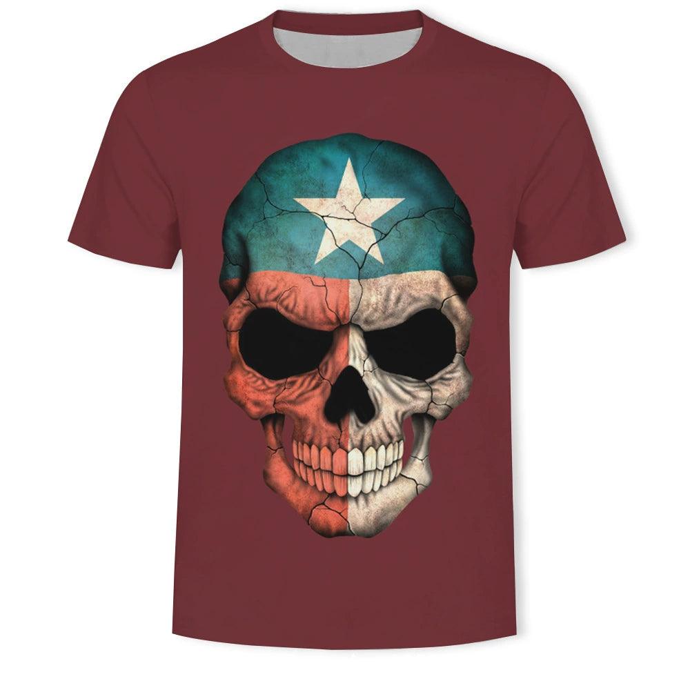 KISS Skull Print Slim Fit Crewneck T-Shirt - Popular Short Sleeve Tee - Premium t-shirt from Lizard Vigilante - Just $22.99! Shop now at Lizard Vigilante