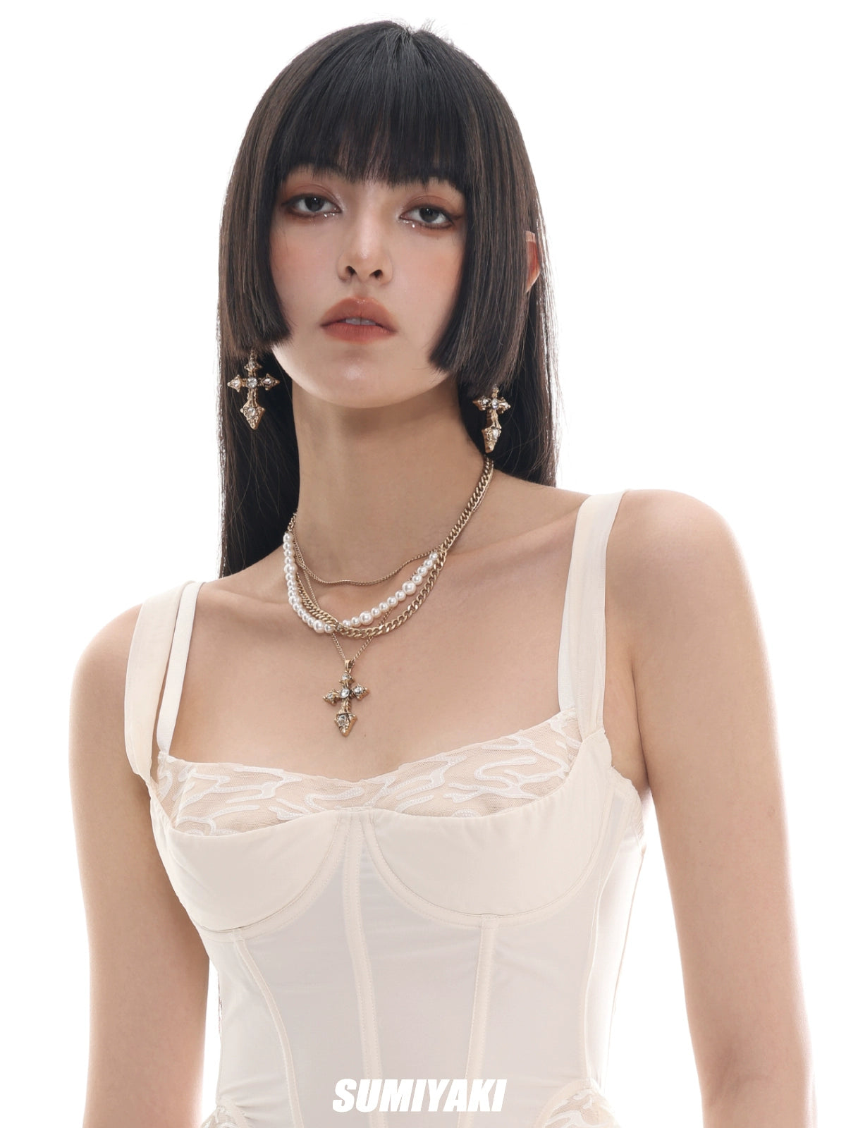 Elegant Sumiyaki Matte Gold Baroque Pearl Sweater Chain – Vintage-Inspired Necklace for Women - Premium necklace from Lizard Vigilante - Just $37.99! Shop now at Lizard Vigilante