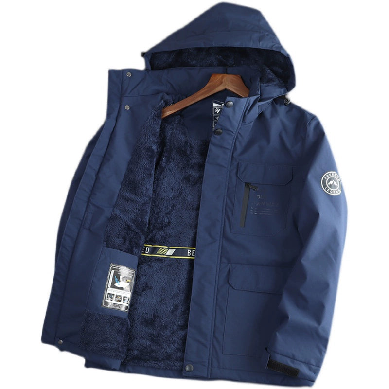 Winter Warrior: Fleece-Lined Windproof Coat - Premium coat from Lizard Vigilante - Just $43.99! Shop now at Lizard Vigilante