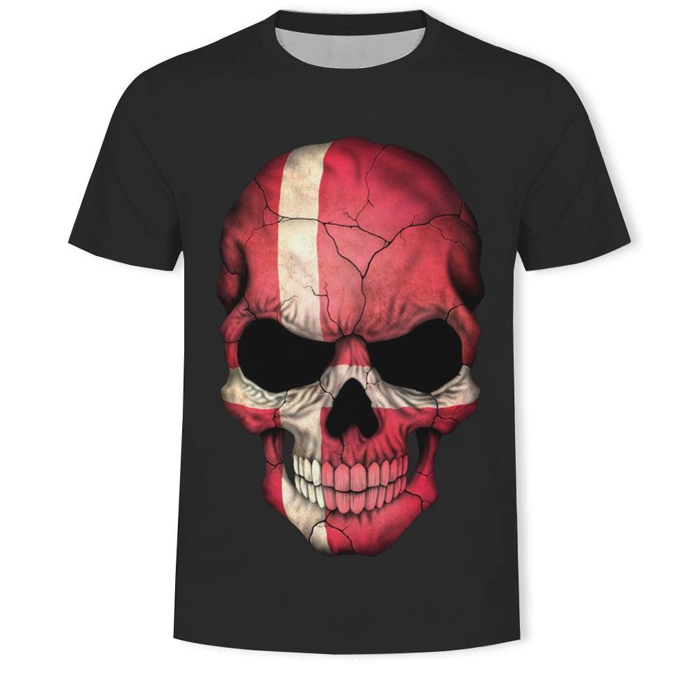 KISS Skull Print Slim Fit Crewneck T-Shirt - Popular Short Sleeve Tee - Premium t-shirt from Lizard Vigilante - Just $22.99! Shop now at Lizard Vigilante